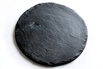 Dark gray round slate plate (1)