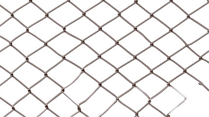 Isolated Transparent Background Of Grungy Metal Grid Mesh Structure