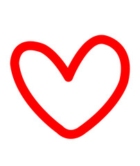 Heart clip art design on plain white transparent isolated background for card, shirt, hoodie, sweatshirt, apparel, tag, mug, icon, poster or badge