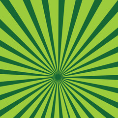 Abstract background of green and yellow rays