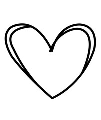 Heart clip art design on plain white transparent isolated background for card, shirt, hoodie, sweatshirt, apparel, tag, mug, icon, poster or badge