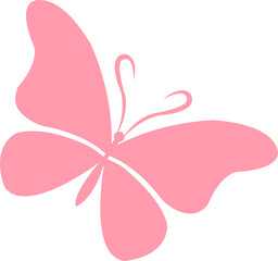 Butterfly clip art design on plain white transparent isolated background for card, shirt, hoodie, sweatshirt, apparel, tag, mug, icon, poster or badge