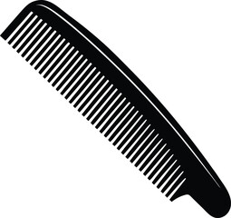 Comb Silhouette Black Vector | Hair, Grooming & Beauty Tool Shape