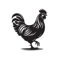 Chicken Silhouette Vector Illustration
