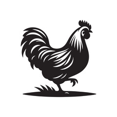 Chicken Silhouette Vector Illustration
