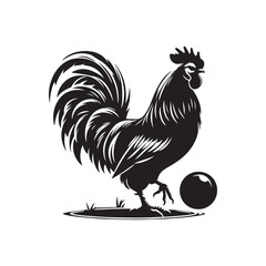 Chicken Silhouette Vector Illustration
