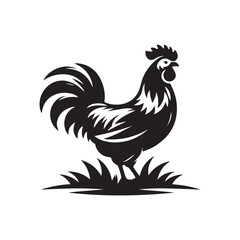 Chicken Silhouette Vector Illustration
