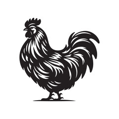 Chicken Silhouette Vector Illustration
