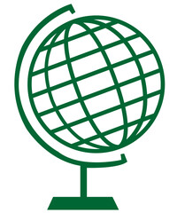 Earth day globe clip art design on plain white transparent isolated background for card, shirt, hoodie, sweatshirt, apparel, tag, mug, icon, poster or badge