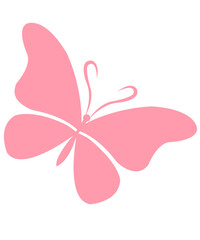 Butterfly clip art design on plain white transparent isolated background for card, shirt, hoodie, sweatshirt, apparel, tag, mug, icon, poster or badge