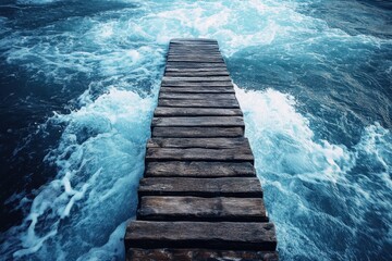 Embrace the Current: A Grunge Concept on Acceptance and Adaptation in a Flowing Blue Design