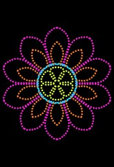 abstract colorful background with flowers