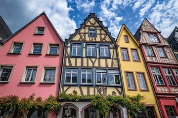 Fototapeta premium Cochem: A Vibrant Destination in Rhineland-Palatinate with a Famous Castle Amidst Colourful Clouds