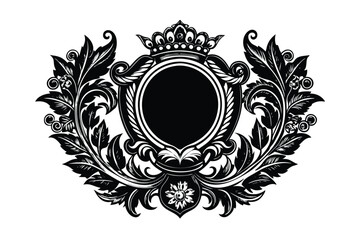 heraldic shield with wings