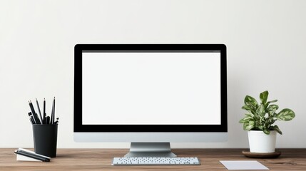 Fototapeta premium Design Your Website: Minimalist Browser Mock-Up for Quick Web Page Creation on Computer, Tablet, and Laptop