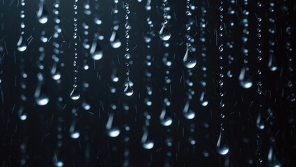 Precipitation against a dark backdrop. Abstract design