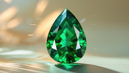 Isolated gemstone jewelry featuring raw emeralds