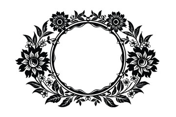 frame with floral ornament