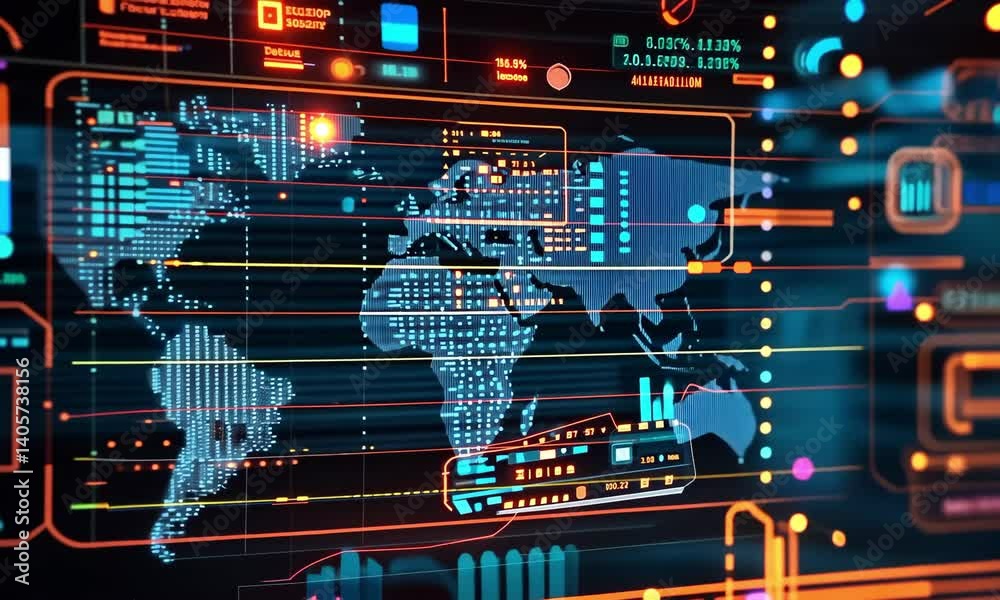 Poster exploring innovative technology concepts in digital mapping and data visualization