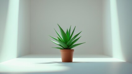 Fototapeta premium Compact indoor green plant