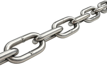 Obraz premium Strong Metallic Chain with Interconnected Links for Security or Industrial Use.