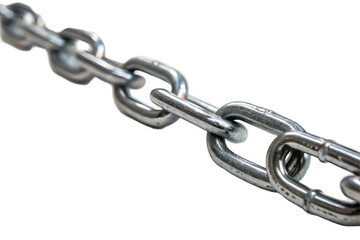 Obraz premium Strong Metallic Chain with Interconnected Links for Security or Industrial Use.
