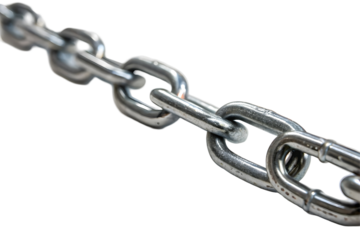 Strong Metallic Chain with Interconnected Links for Security or Industrial Use.