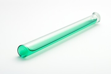 Teal liquid in a long test tube