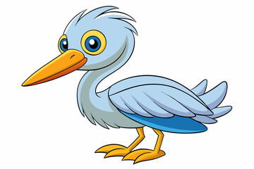 a cute bird vector art in illustration on white background
