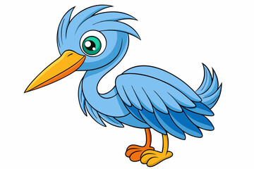 a cute bird vector art in illustration on white background
