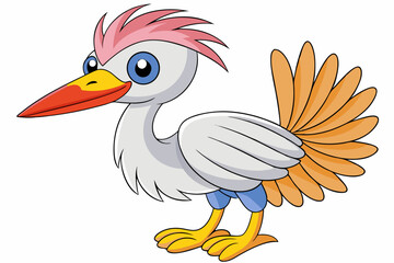 a cute bird vector art in illustration on white background
