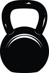 Kettlebell Silhouette Vector | Fitness, Gym & Workout Equipment Shape