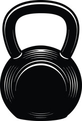 Kettlebell Silhouette Vector | Fitness, Gym & Workout Equipment Shape