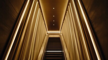 Fototapeta premium Sleek Golden Lines in Geometric Style with Photorealistic Detail