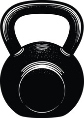 Kettlebell Silhouette Vector | Fitness, Gym & Workout Equipment Shape