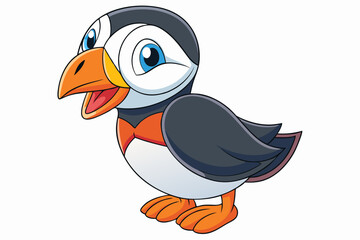 a cute bird vector art in illustration on white background
