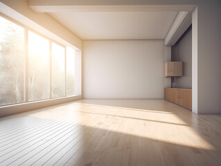 Inside a simple room with natural sunlight