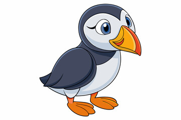 a cute bird vector art in illustration on white background
