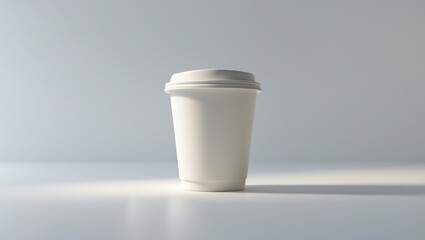 Takeaway coffee cup on a plain background