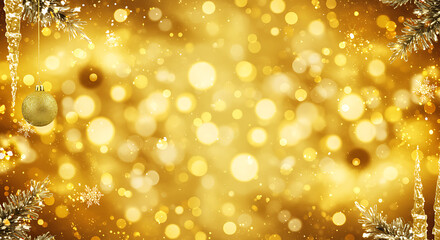 Golden Christmas Glow: Festive Sparkle & Shimmer AI Generated