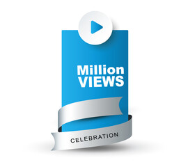 Download this views celebration thumnail banner set 1M to 1M, ik view, 1 M view.ai