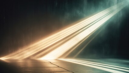 Beam of light on backdrop