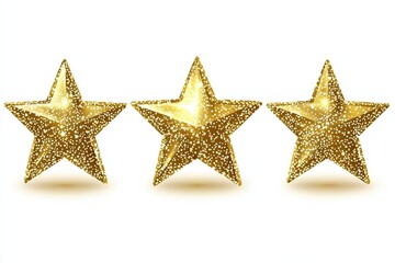Obraz premium Three gold glitter stars