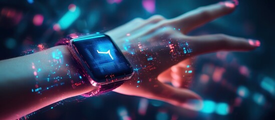 Futuristic Smartwatch Interface