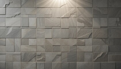 Fototapeta premium Stylish gray tile installation in modern interior home decor wall design contemporary environment aesthetic viewpoint innovative concept