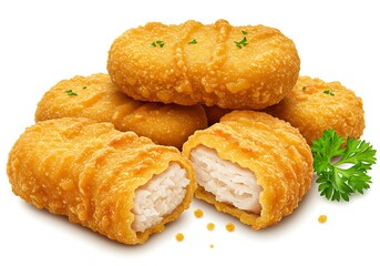 Fototapeta premium Croissant on white background