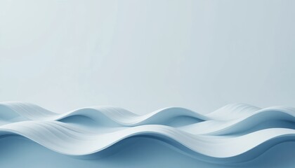 Obraz premium Gentle waves rolling across a tranquil ocean surface serene seascape artwork calm atmosphere minimalist perspective emphasizing fluidity and peace