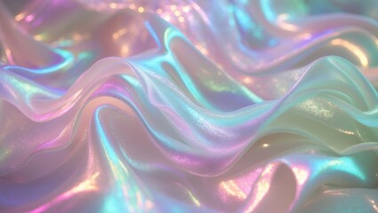 Obraz premium Shiny holographic neon backdrop. Minimalist design, hues.