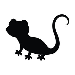 Beautiful lizard vector silhouette illustration