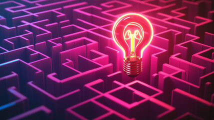 A conceptual illustration depicting a light bulb as a metaphor for innovation  and smart  idea, representing a brilliant marketing strategy, planning, and creative thinking 